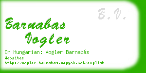 barnabas vogler business card